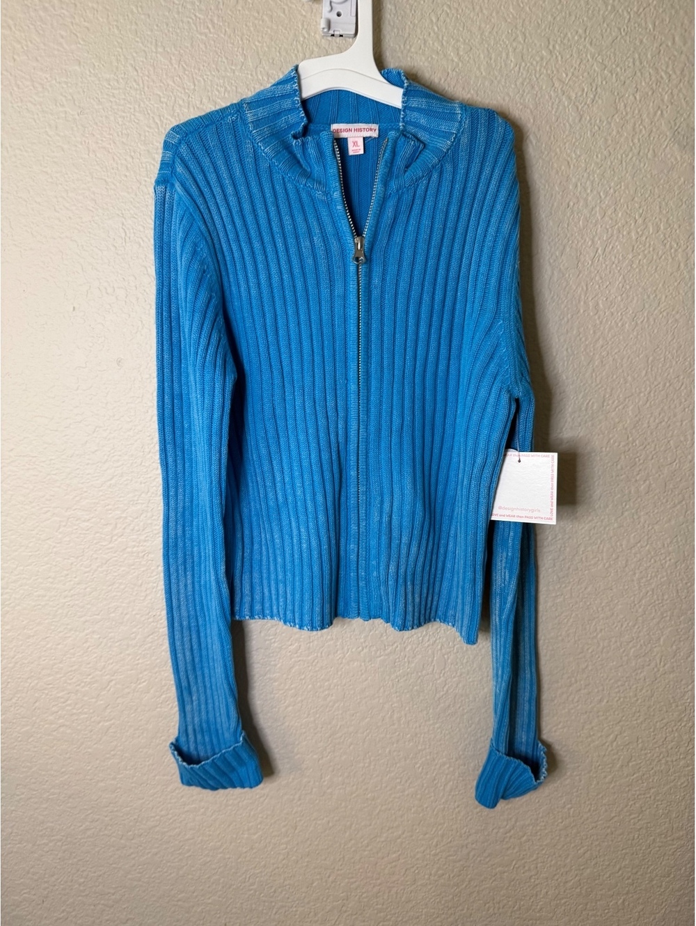 Design History Girls XL Full Zip Sweater